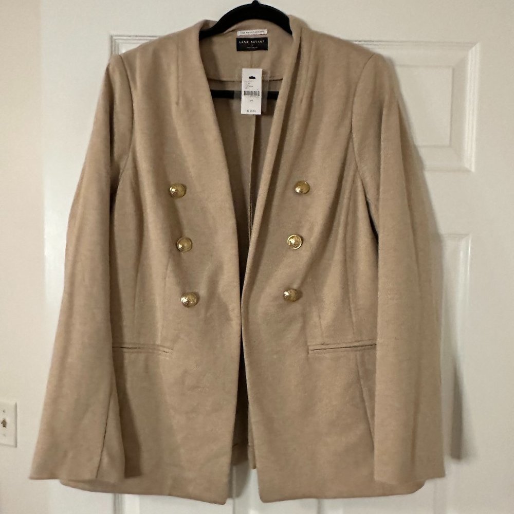 Lane Bryant Ponte Collarless Blazer